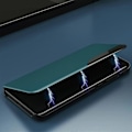 Miniatyrbilde 4 av 5: For Samsung Galaxy S24 Magnetisk Flip-deksel, Ultratynt PU-lærdeksel med Klar Visningssidevindu Støtte Shockproof Beskyttelsesdeksel green S24