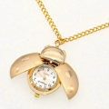 Miniatyrbillede 1 af 3: Nye Mariehøneure Bille Ur kvinder mænd børn lommeur studerende quartz ur nøgleringe lommeur halskæde ure guld White with chain