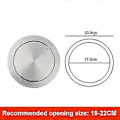Miniatyrbilde 1 av 5: Rustfritt Stål Flapp Flush Innfelt Innebygd Balanse Sving Flapp Lokk Deksel Søppelbøtte Søppelkasse Kjøkken Benkeplate Søppelkasser & Avfallsbeholdere Round-Silver 23CM
