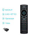 Miniatyrbilde 1 av 5: G20S PRO BT5.0 2.4G Trådløs Smart Stemme Air Mouse Gyroskop IR Læring Bakgrunnsbelyst Fjernkontroll for