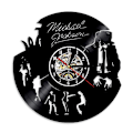 Miniatyrbild 3 av 5: Berömd sångare Michael Jackson Skivspelare Väggklocka Musik Skiva Konst Vinylklocka Retro Nostalgisk Väggklocka