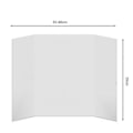 Miniatyrbilde 5 av 5: 4 stk. Tri-Fold Plakatkartong Små Hvite Presentasjonskartonger Bølgepapp Displaykartong Business Display Trifold Panel Jikaix