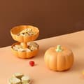 2025 Halloween Presenter Pumpa Godisask Vardagsrum Soffbord Snacks Melon Förvaringslåda Dubbla Lager Fruktfat