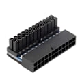 Miniatyrbild 1 av 5: Moderkort Strömkontakt 24 Pin Vrid 90 Grader Svart Förlustfri Transmission Moderkort Strömförsörjningsadapter för PC