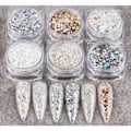 Miniatyrbilde 3 av 4: 6 stk negl glitter, negl dekorasjoner flerfarget