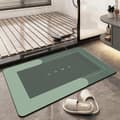 Superabsorberende gulvmåtte, hurtigtørrende badeværelsestæppe, simpel køkkendørmåtte, maskinvaskbart stort stuetæppe (40 x 60 cm) Rectangle Green