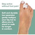 Miniatyrbild 2 av 5: 4-pack (Vit) Gel Tåseparerare för överlappande tår, Hallux valgus, Stortåjustering, Korrigerare och Distans