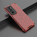 Miniatyrbilde 4 av 5: Mobildeksel for Oppo Reno12 5G - PC+TPU, Honningkake-design, støtdempende Red