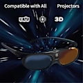Miniatyrbilde 2 av 5: Aktive 3D-briller med lukker DLP-Link USB-lading for W1070 W700 for projektor 3D-briller Projektor D