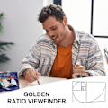 Miniatyrbillede 2 af 5: Gyldent Snit Søger, Klar Gyldent Snit Søger, Gyldent Snit Viewer Fanger Tegneværktøj til Kunstnere Fotografering 2Pcs