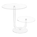 Miniatyrbillede 1 af 5: 2-lags Cupcake Display Stand Rund Akryl Kagehylde DIY Slik Dessert Tårn Rack Bryllupskage Dekoration