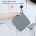 Miniatyrbillede 3 af 4: Silikone Firkantet Afløbsdæksel Vaskprop Badeværelsesgulv Brusedæksel/Hvid, Grå 100% NY Gray 19.7*19.7cm