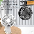 Miniatyrbillede 3 af 5: Clip-on Ventilator USB Opladning Udendørs Bærbar Studenterkollegium Roterende Støjsvag 3-Hastigheds Justerbar Ventilator til Soveværelse Kontor, A
