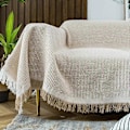 Miniatyrbild 2 av 5: Sofföverdrag Filt Vävda Handdukar för Vardagsrum Möbeldekor Tapestry Sofföverdrag white 180x130cm