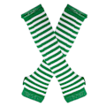 Miniatyrbild 3 av 5: Fingerlösa Handskar Stilren Längd 31cm Vinter Armvärmare Vinteraccessoarer Green and white stripes