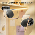 Miniatyrbild 5 av 5: Magnetisk Telefonhållare med Vakuum Sugkopp 360 Graders Roterande Universal Handsfree Portabel White