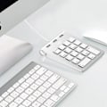 Miniatyrbilde 4 av 5: Det bærbare USB numeriske tastaturet, eksternt numerisk tastatur med 3 USB 2.0-porter for iMac, MacBook Air, MacBook Pro, MacBook, Mac Mini, PC og bærbare datamaskiner