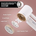 Miniatyrbillede 4 af 5: Elektrisk Fussel Fjerner, Genopladelig Stofshaver Med LED Display & Stor Affaldsboks Til Fjernelse Af Fnuller Fra Tøj White gold B
