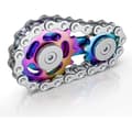 Fidget Spinner Sykkelkjede - 1 Enhet - Rustfritt Stål Metall - 2 Hastigheter Glatte Lagre - Anti
