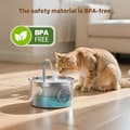 Miniatyrbillede 4 af 6: Vandfontæne til katte i stål - Filter-vanddispenser til kæledyr