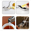 Miniatyrbillede 3 af 5: 2 stk. Genting Rustfrit Stål Manuel Citronpresser Og Limepresser, Sølv Fugleformet Citronpresser Stainless steel fish 1pcs