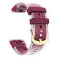Pikkukuva 3 / 5: Yhteensopiva Garmin Fenix 7S QuickFit 20mm läpinäkyvän designin kellon ranneke säädettävä silikoninen WineRed