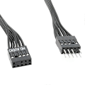 Miniatyrbilde 4 av 5: Fleksibel 9-pinners HD lydkabelkonverter MB USB 9-pinners intern hann til hunn kontaktadapter 30CM