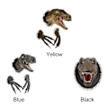 Miniatyrbild 3 av 5: Dinosaurieväggskulpturer 3D Resin T-rex Väggmonterade Tyrannosaurus Statyer, 100% Nya Black
