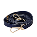 Miniatyrbild 1 av 5: Justerbar Lång Läder Crossbody Axelremsersättning Handväska Bälte Dark Blue  Gold Buckle