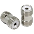 Miniatyrbilde 2 av 2: UHF PL-259 Hunn til UHF PL-259 Hunn Koaksial Adapter Kobling Skjøtekontakt for CB Ham Radio Antenne Pakke med 2 Silver 10PCS
