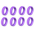 Pikkukuva 1 / 5: Pehmeät silikoniset matkalaukkupyörien suojukset, jotka vaimentavat ääntä ja vähentävät melua liikematkoilla käytettäville matkatavaroille Purple 8pcs