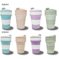 Miniatyrbillede 5 af 5: Sammenklappelig Kaffekop, Foldbar Kop, Sammenklappelig Kop, Foldekop, Sammenklappelige Kopper til Rejser, To Go Kaffekop, Silikone Rejsekaffekop Purple 500ml