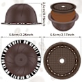 Miniatyrbilde 2 av 5: 5 stk. Gjenbrukbare Vertuo-kapsler for Nespresso-maskin, kaffekapsel med 2 silikonlokk, 1 skje og børste, (150 ml)