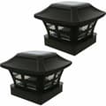 Solljus för stolpar – 2-pack LED-belysning för staketstolpar, 2 ljuslägen varmvit/kallvit – För 4x4\" trästolpar