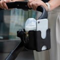 Miniatyrbillede 2 af 10: Barnevognsholder til mobil og flaske - Mobilholder Flaskeholder barnevogn sort