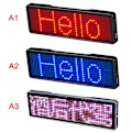 Miniatyrbild 2 av 5: Bluetooth LED-bricka, Uppladdningsbar Digital LED-namnskylt för Festkonferens med DIY Programmerbart Scrollande Meddelande. red