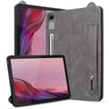 Miniatyrbilde 5 av 5: Etui for Lenovo Tab P12 med håndstropp, kickstand og lær - Grå Multicolor Grey