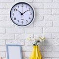 Miniatyrbild 4 av 5: Yousheng 8 Tum Väggklocka Tyst Icke-Tickande Hängande Klocka Stor Siffra Rund Klocka för Hemmakontorsdekoration light green