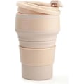 Miniatyrbillede 1 af 5: Sammenklappelig Kaffekop, Foldbar Kop, Sammenklappelig Kop, Foldekop, Sammenklappelige Kopper til Rejser, To Go Kaffekop, Silikone Rejsekaffekop Pink 500ml