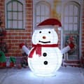 Julelysfigurer, lys dekorasjon, julenisse, snømann, pingvinfigur med LED-lys, trelys for innendørs og utendørs
