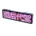 Miniatyrbild 1 av 5: Bluetooth LED-bricka, Uppladdningsbar Digital LED-namnskylt för Festkonferens med DIY Programmerbart Scrollande Meddelande. Pink