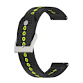 Miniatyrbillede 1 af 5: Farverig hul silikonerem til Suunto 9 Peak Black Lime Green