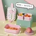 Miniatyrbild 3 av 5: Matlåda, bento box för flickor, rosa matlåda för barn