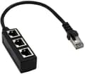 Nätverks 1 till 3 Port Ethernet Adapterkabel - Splitter för Ethernet En-till-Tre Förlängning