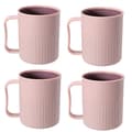4 plastkopper BPA-frie te- og kaffekrus med håndtak