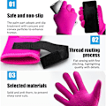 Miniatyrbillede 4 af 4: 3 mm neopren dykkerhandsker, skridsikre varme neopren svømmehandsker, termisk våddragtshandske, (pink, L)