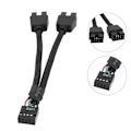 Miniatyrbillede 4 af 5: Bundkort USB 2.0 9-pin Header 1 til 2 Udvidelseshub Splitter Adapter ConvertGu