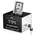 Miniatyrbilde 1 av 5: Tipsbokser for penger 15 x 10 x 13 cm Tipssamleboks med lås Donasjonsforslagsboks for tipsoppbevaring
