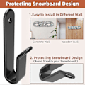 Miniatyrbillede 3 af 5: Horisontale vægmonteringsclips til snowboard, snowboard vægstativ, snowboardmontering, opbevaring, snowboard display vægholder til værelse - MMIAO 4pcs