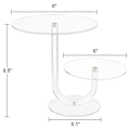 Miniatyrbillede 2 af 5: 2-lags Cupcake Display Stand Rund Akryl Kagehylde DIY Slik Dessert Tårn Rack Bryllupskage Dekoration